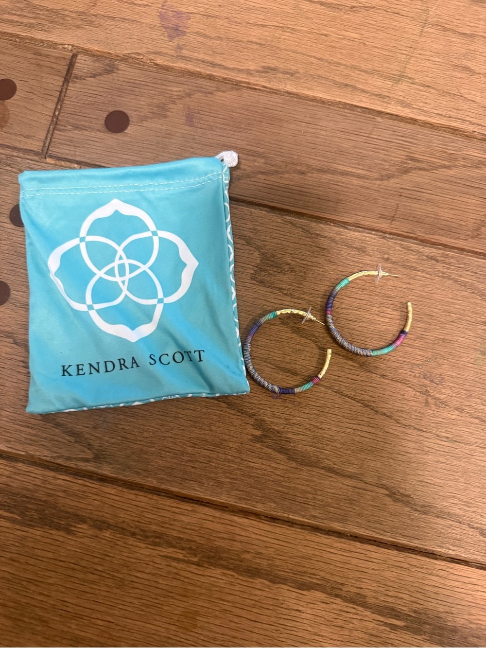 Kendra Scott Masie colorful Wrapped Hoop Earrings